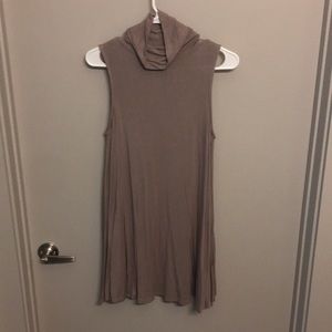 Lulus Polyester Mocha Turtleneck Tank Dress